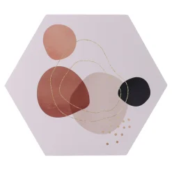 Woondecoratie>Schilderij zeshoek print D 24 x 28 cm assorti