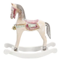 Kerstdecoratie|Woondecoratie>Schommelpaard hout 22x24x7cm