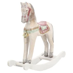 Kerstdecoratie|Woondecoratie>Schommelpaard hout 22x24x7cm