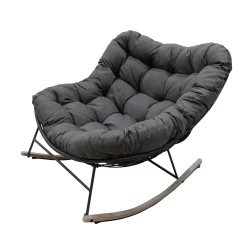 Bois le Duc Tuinstoelen>Schommelstoel Breskens antraciet met kussen