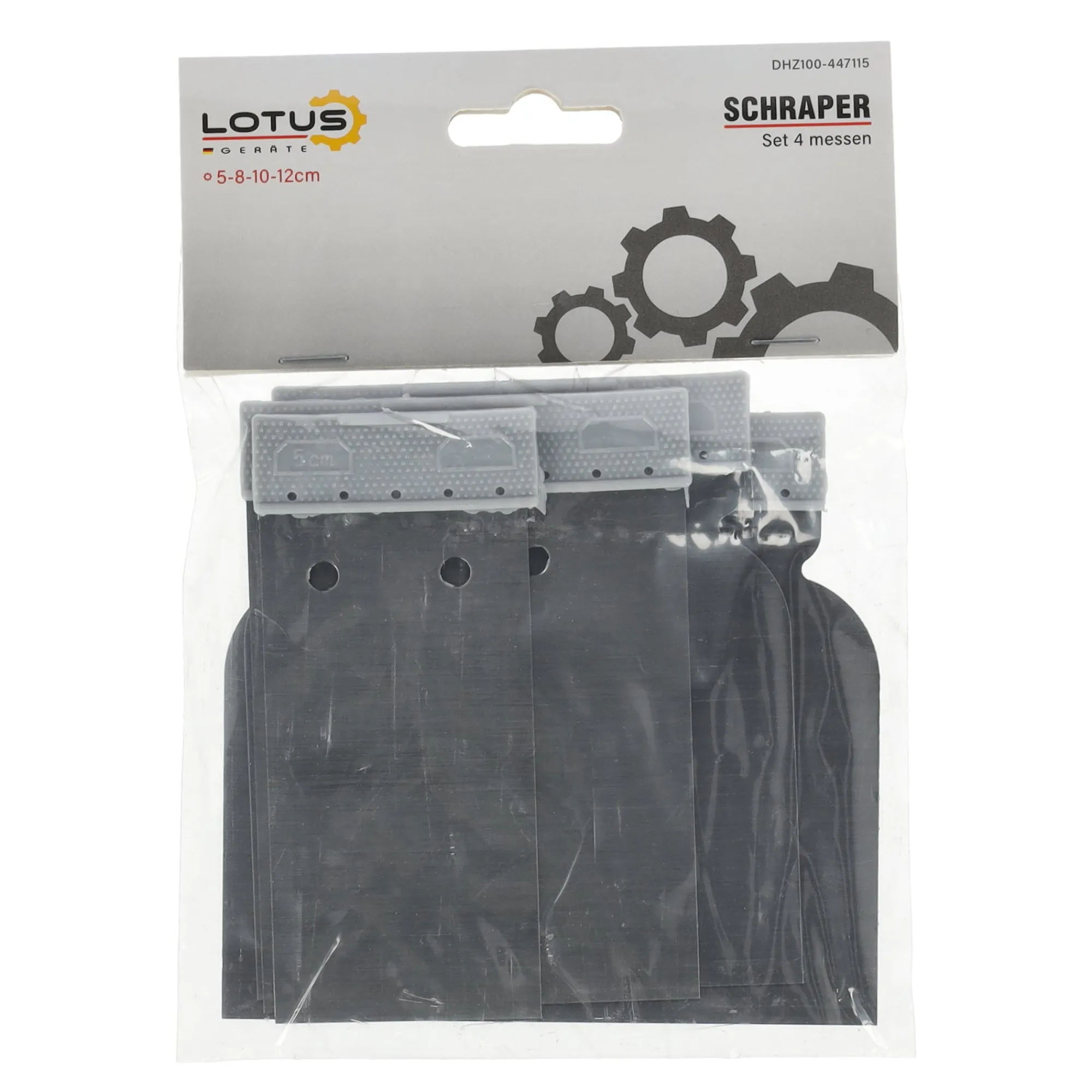 Lotus Verfspullen>Schraper set 5-8-10-12 cm 4-delig