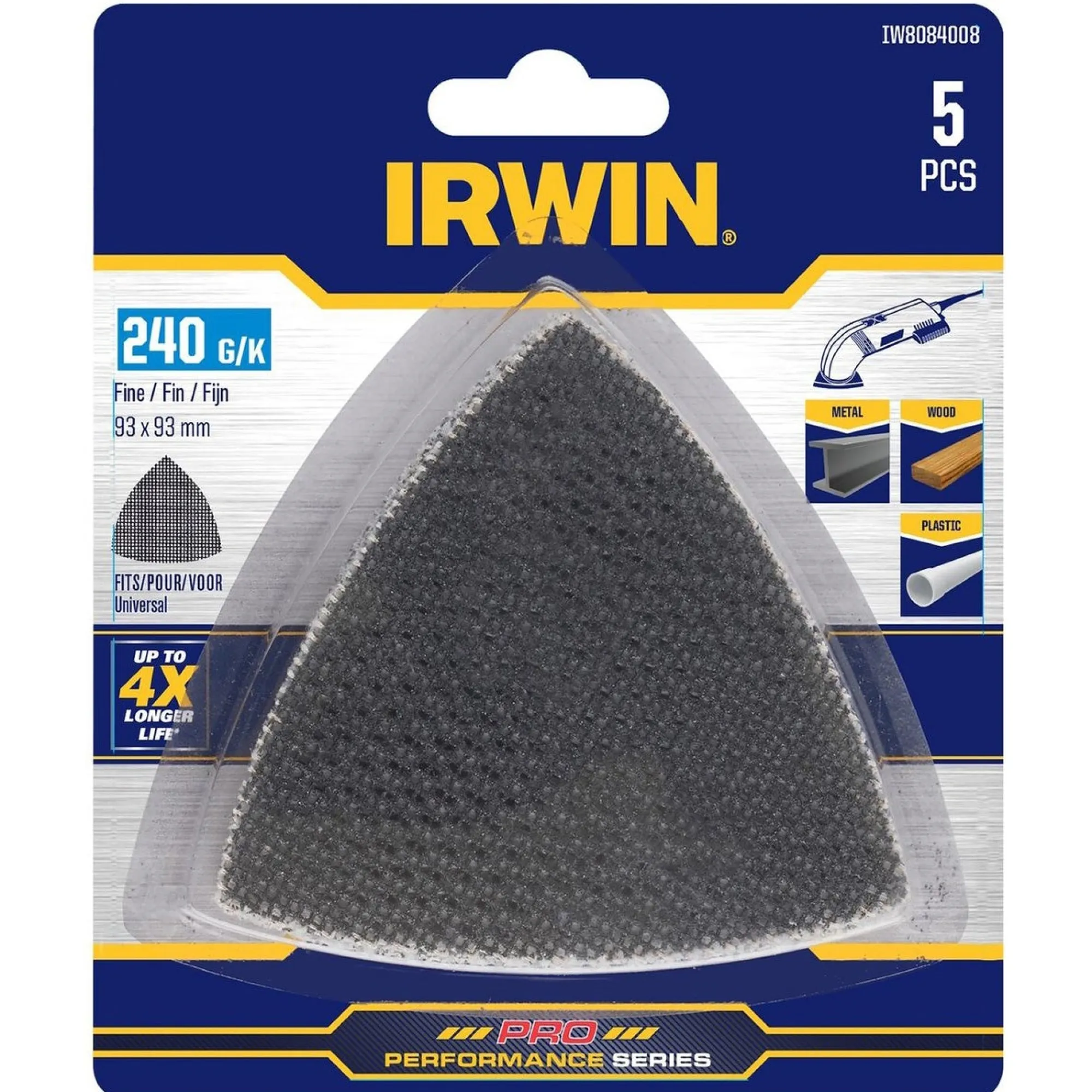 Irwin Toebehoren Elektrisch Gereedschap>Schuurgaas delta K240 5st.