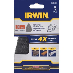 Irwin Toebehoren Elektrisch Gereedschap>Schuurgaas handpalm K80 5st.