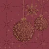 Duni Kerstdecoratie>Servet 33 x 33 cm Gilded Bauble