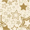 Duni Kerstdecoratie>Servet 33 x 33 cm Holiday Star Cream