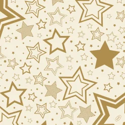 Duni Kerstdecoratie>Servet 40 x 40 cm Holiday Star Cream