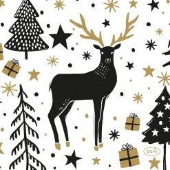 Duni Kerstdecoratie>Servet 24 x 24 cm Magic Winter