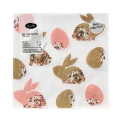 Duni Pasen|Koken & Tafelen>Servet 33x33cm blooming bunnies 20st