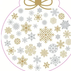 Duni Kerstdecoratie>Silhouettes Servet 33 cm Snowflake Bauble