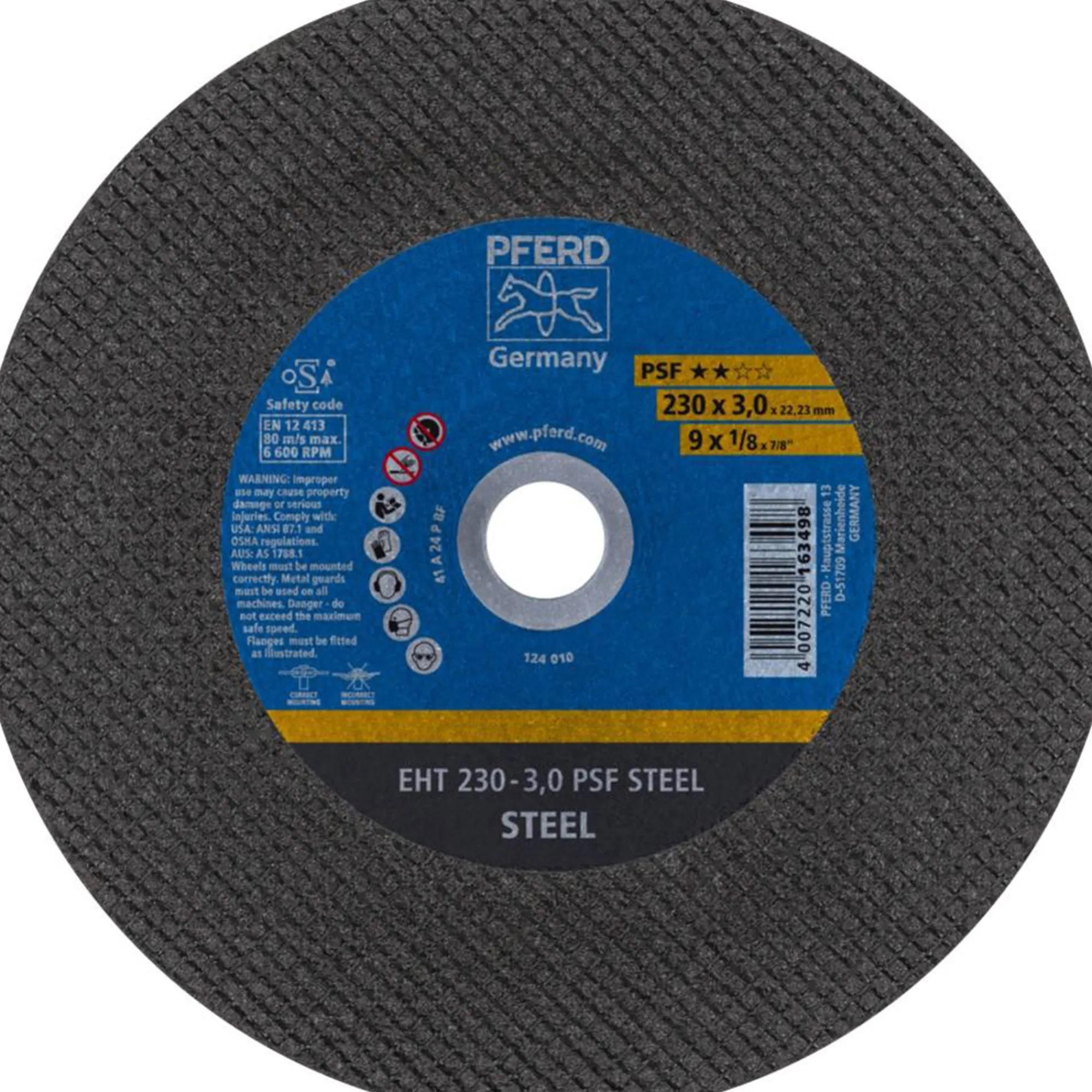 Pferd Toebehoren Elektrisch Gereedschap>Slijpschijf EHT230-3,0 PSF staal