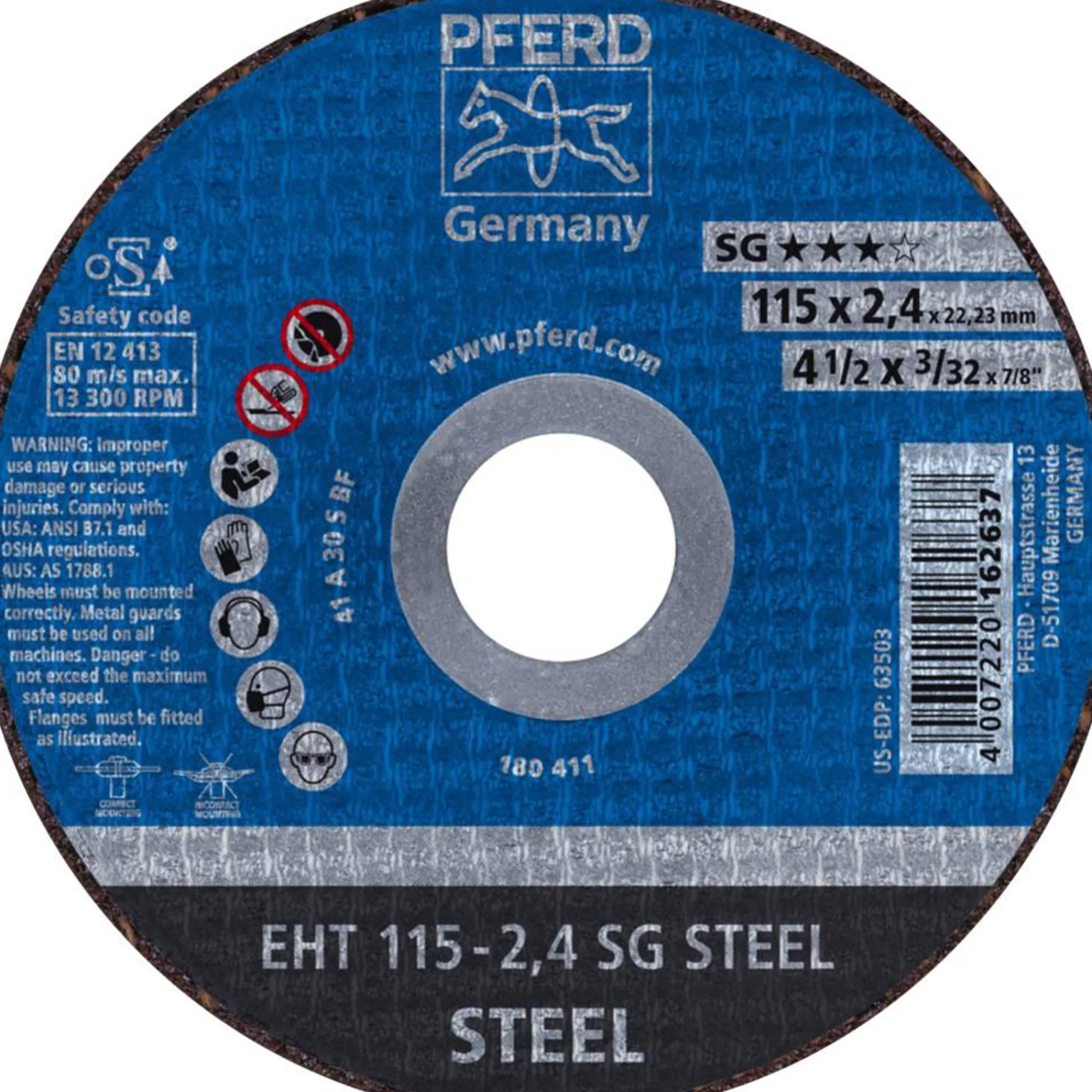Pferd Toebehoren Elektrisch Gereedschap>Slijpschijf EHT115-2,4 SG staal