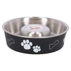 Flamingo Drink- En Voerbak Hond>Slowfeeder Kena zwart 17cm