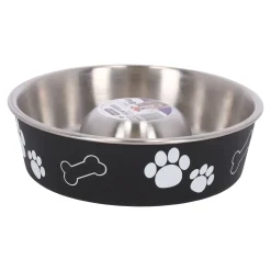 Flamingo Drink- En Voerbak Hond>Slowfeeder Kena zwart 500ml