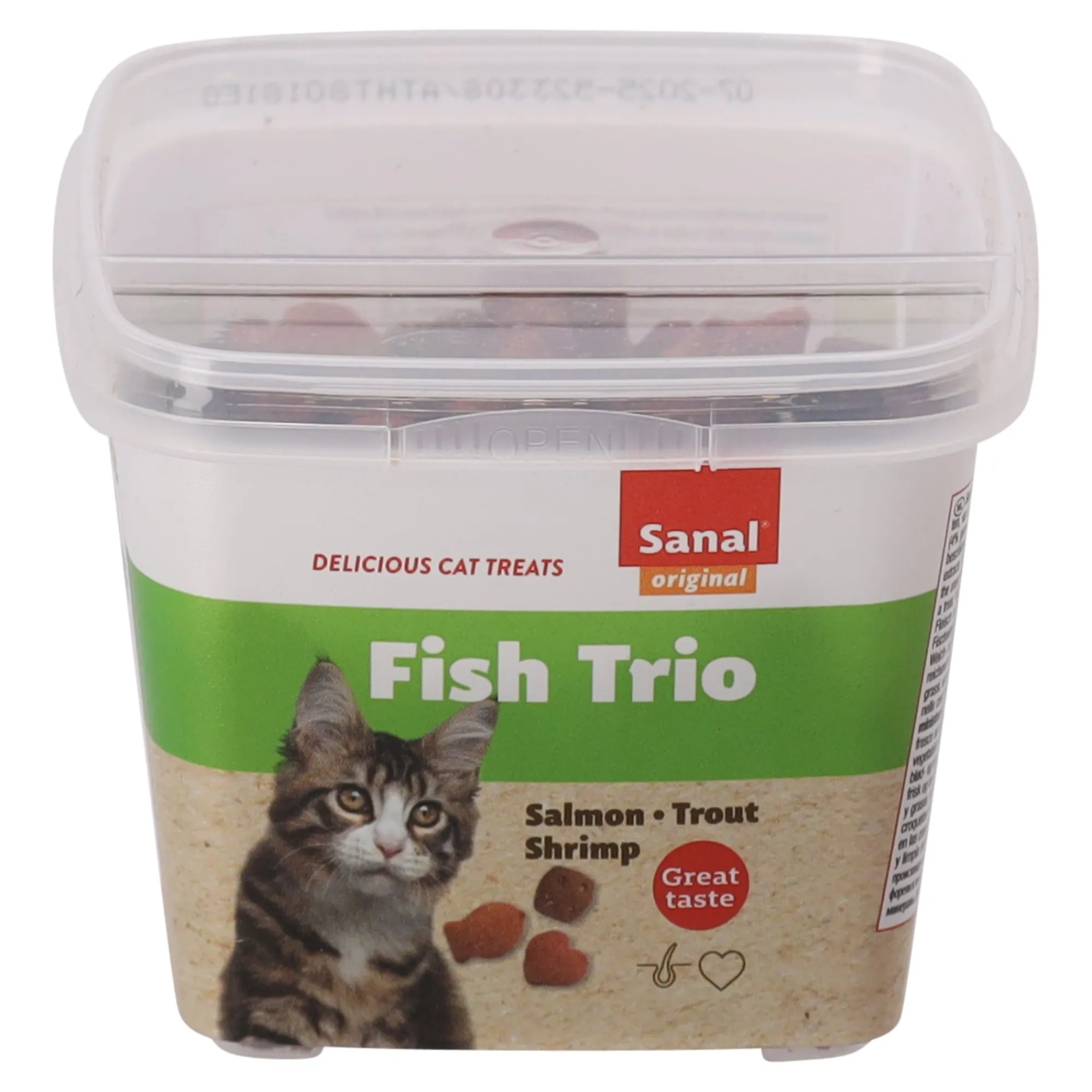 Sanal Kattensnoepjes>Snack kat fish trio 75g