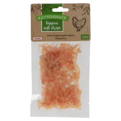 Smulti Kattensnoepjes>Snack kat kip soft strips 50G