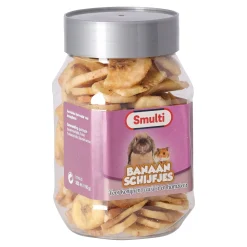 Smulti Knaagdieren Snacks>Snack knaag banaanschijfjes 148G
