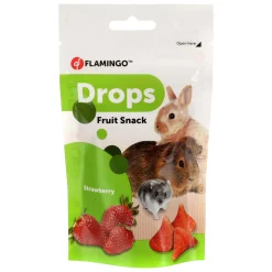 Flamingo Knaagdieren Snacks>Snack knaagdier drop aardbei 75g
