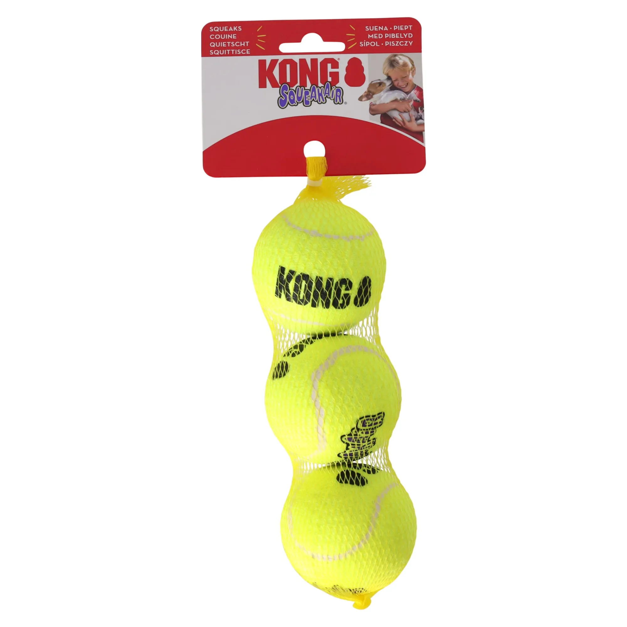 Kong Hondenspeelgoed>Speelgoed tennisbal M 3st