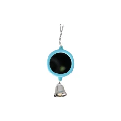 Flamingo Vogelspeelgoed>Spiegel rond + bel parkiet