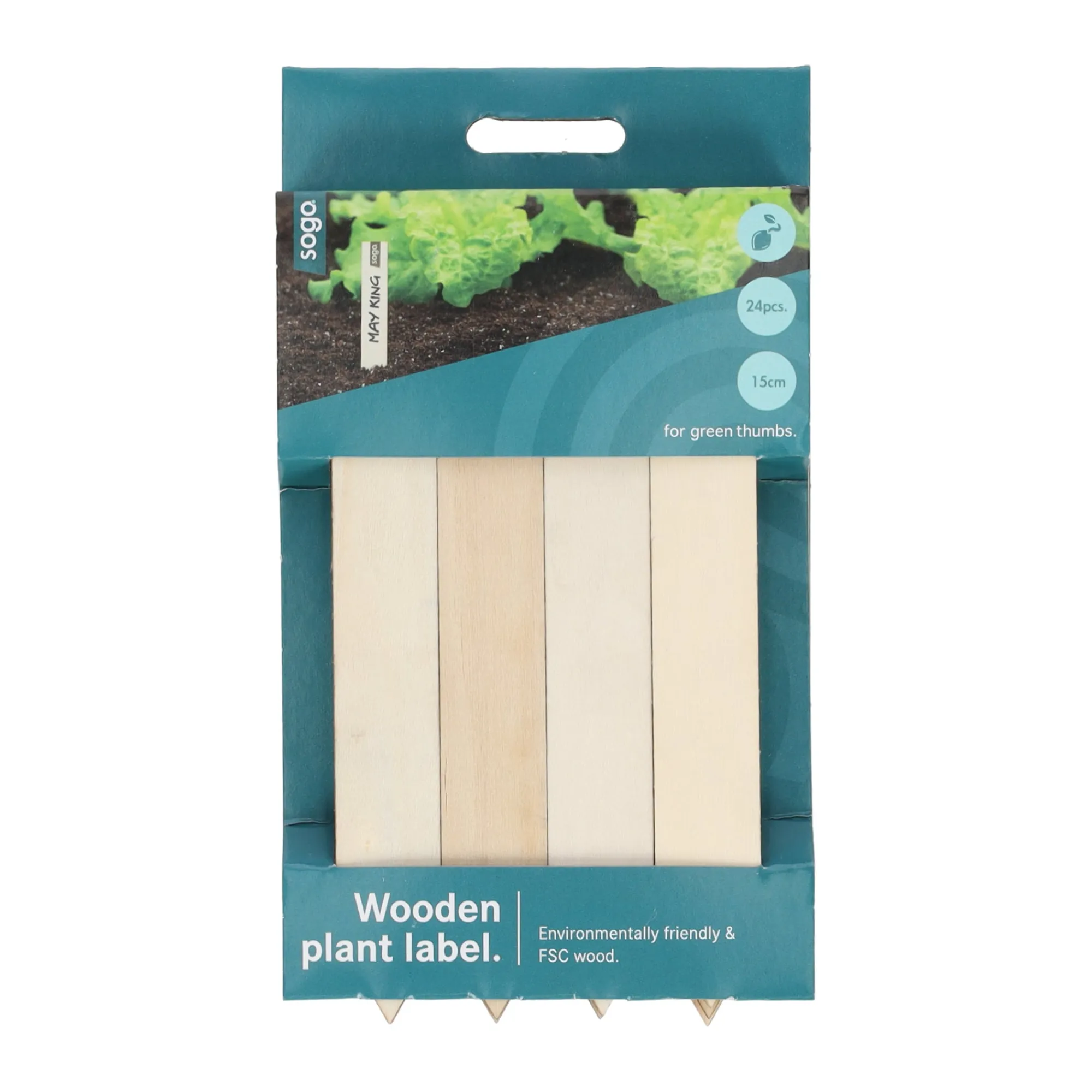 SOGO Moestuin>Steeketiket hout 15cm 24st
