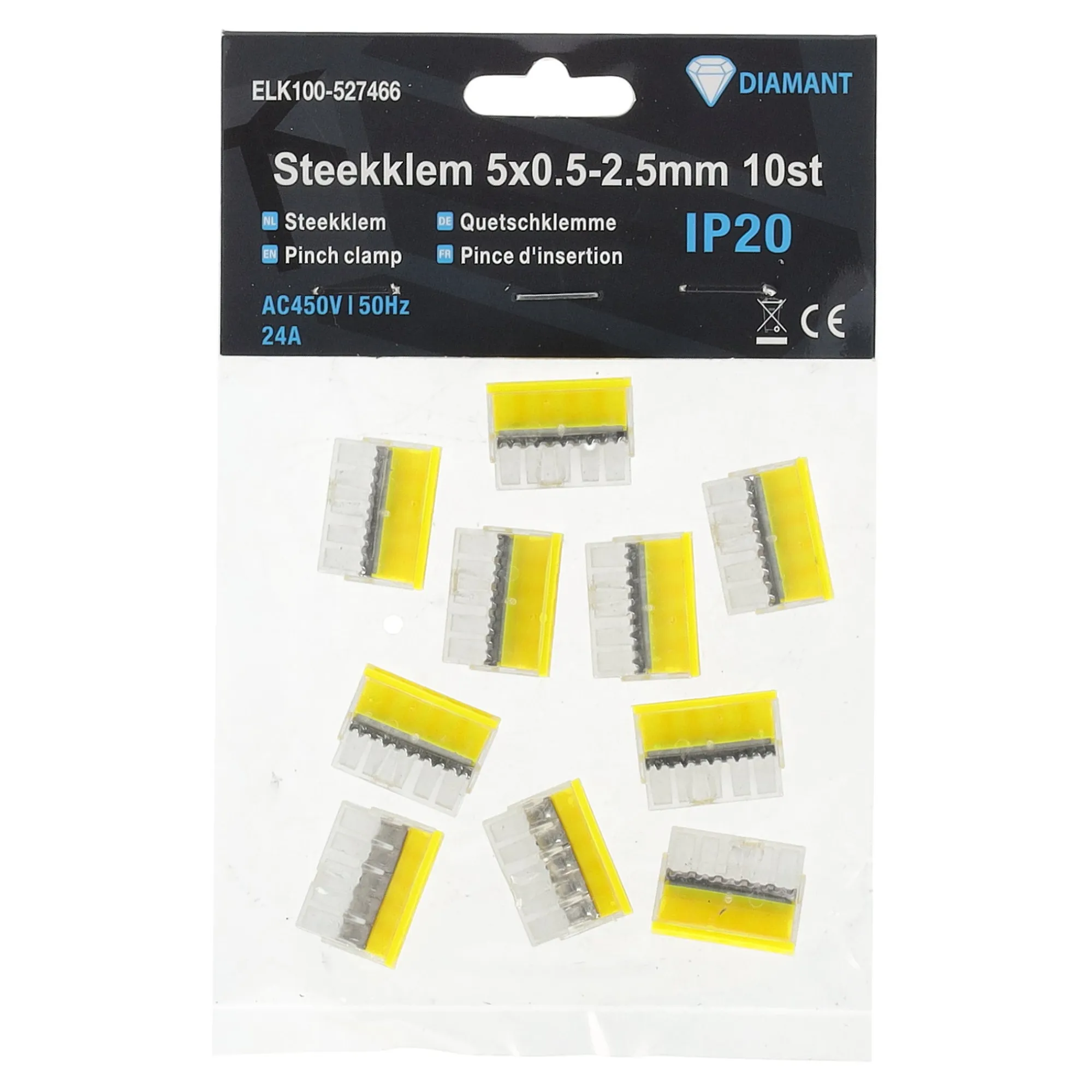 Diamant Installatiemateriaal>Steekklem 5x0.5-2.5mm 10st