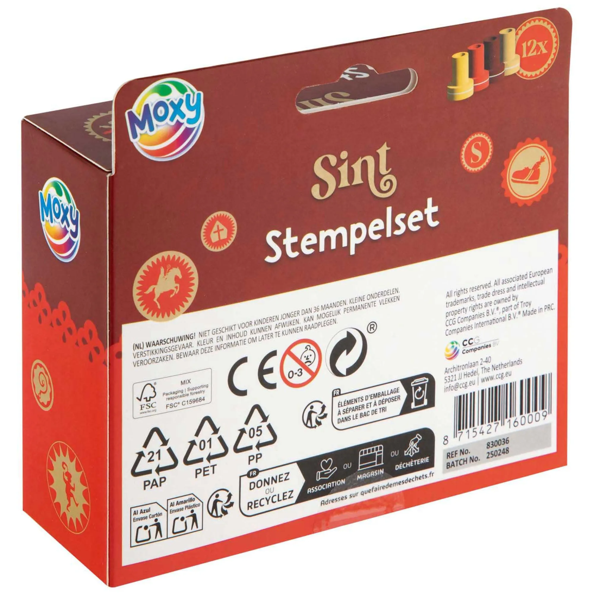 Creative Craft Group Kerstdecoratie>Stempels 12st. Sint