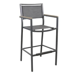 Bois le Duc Tuinstoelen>Stoel bar Saltara antraciet