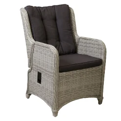 Bois le Duc Tuinstoelen>Stoel Cimino verstelbaar white grey met kussen