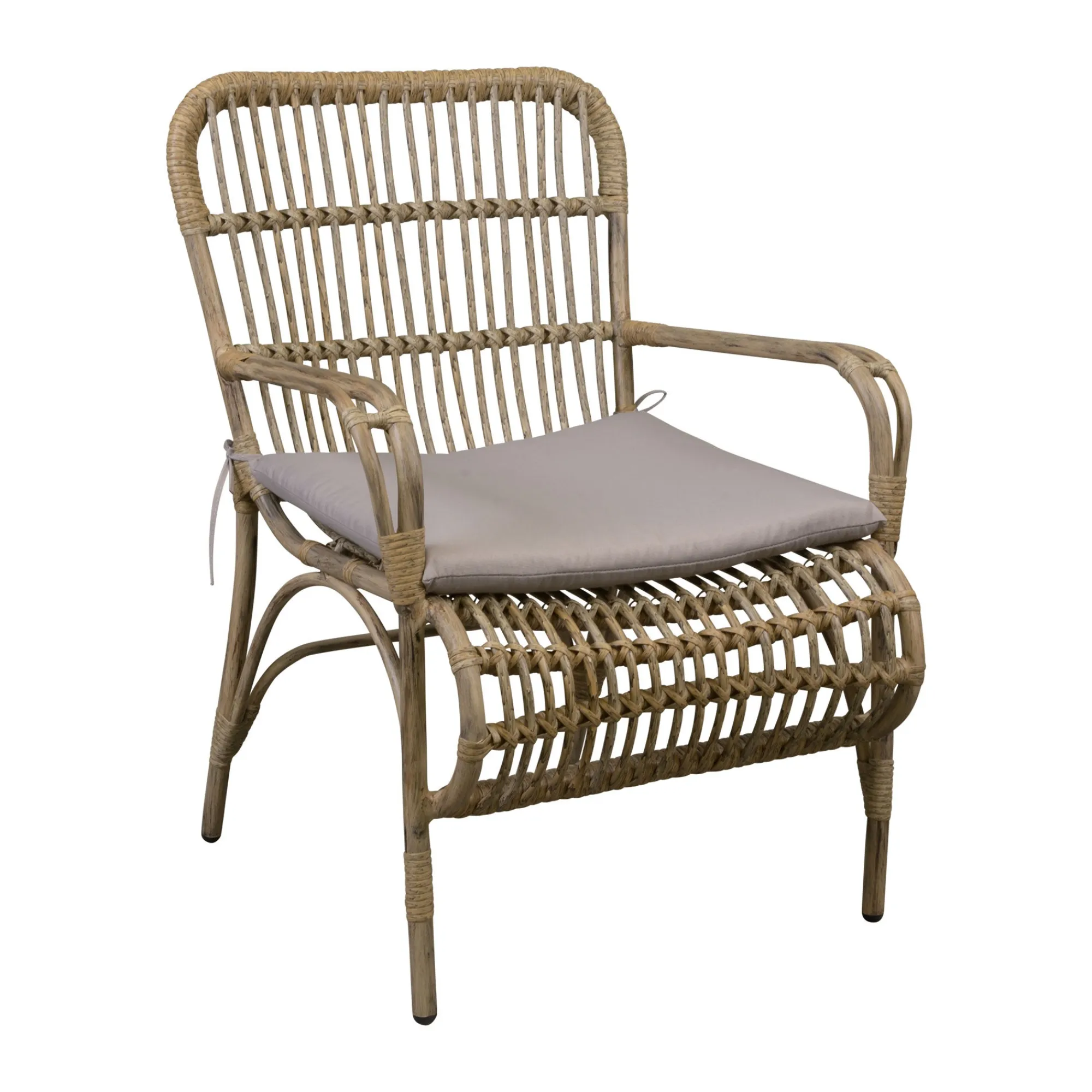 Tuinstoelen>Stoel Fadola naturel met kussen