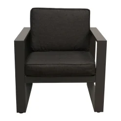 Bois le Duc Loungesets>Stoel Lucito antraciet met kussen