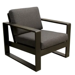 Bois le Duc Tuinstoelen|Loungesets>Stoel Malviza antraciet met kussens