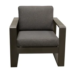 Bois le Duc Tuinstoelen|Loungesets>Stoel Malviza antraciet met kussens