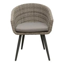 Bois le Duc Tuinstoelen>Stoel Pastura white grey met kussen