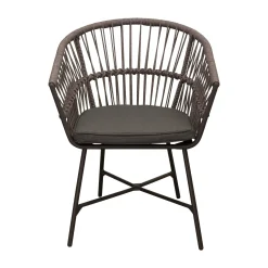 Bois le Duc Tuinstoelen>Stoel Pirella antraciet met kussen