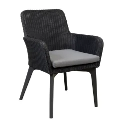 Bois le Duc Tuinstoelen>Stoel Preta zwart met kussen