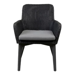 Bois le Duc Tuinstoelen>Stoel Preta zwart met kussen