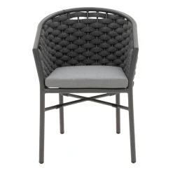 Bois le Duc Tuinstoelen>Stoel Stapel Serina antraciet met kussen