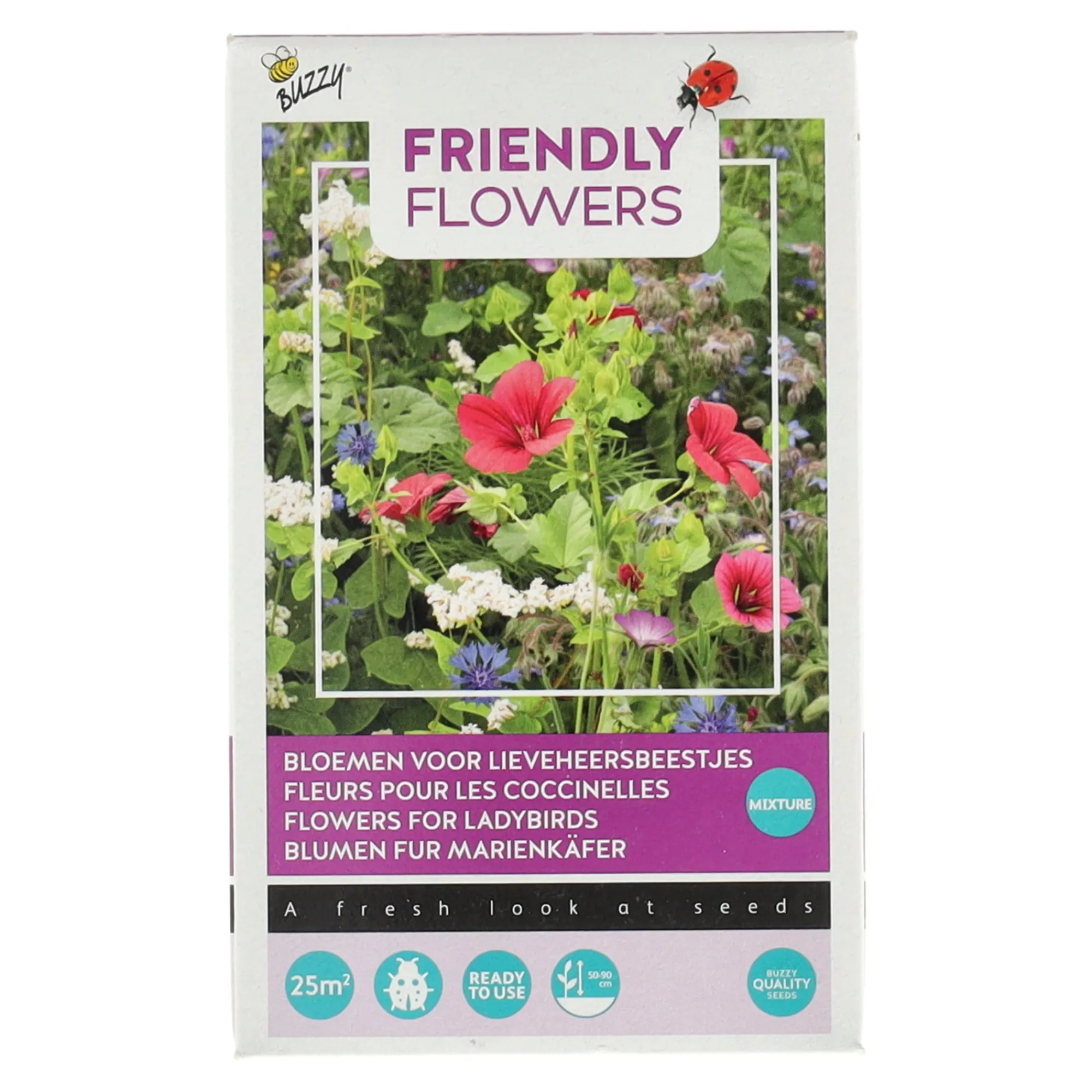 Buzzy Moestuin>Strooidoosje Friendly Flower Lieveheersbeestjes