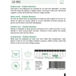 Horti Tops Moestuin>Suikermaïs golden bantam zaad