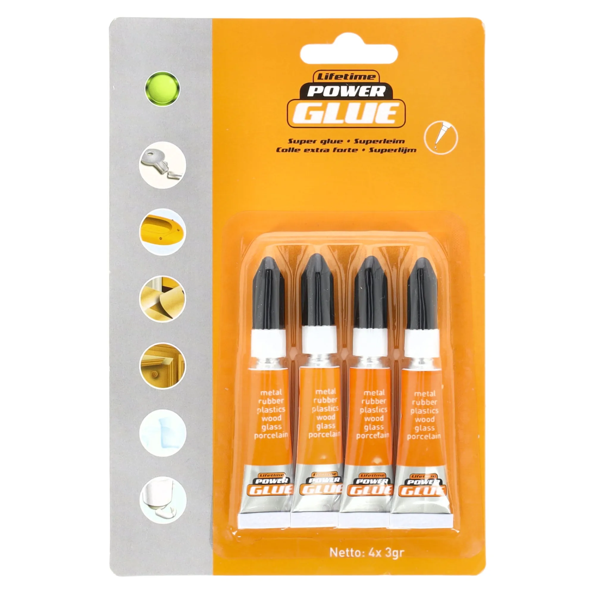 Lifetime Handgereedschap>Superlijm 4x3gr