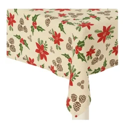 Decoris Kerstdecoratie>Tafelkleed 180 x 140 cm rood wit