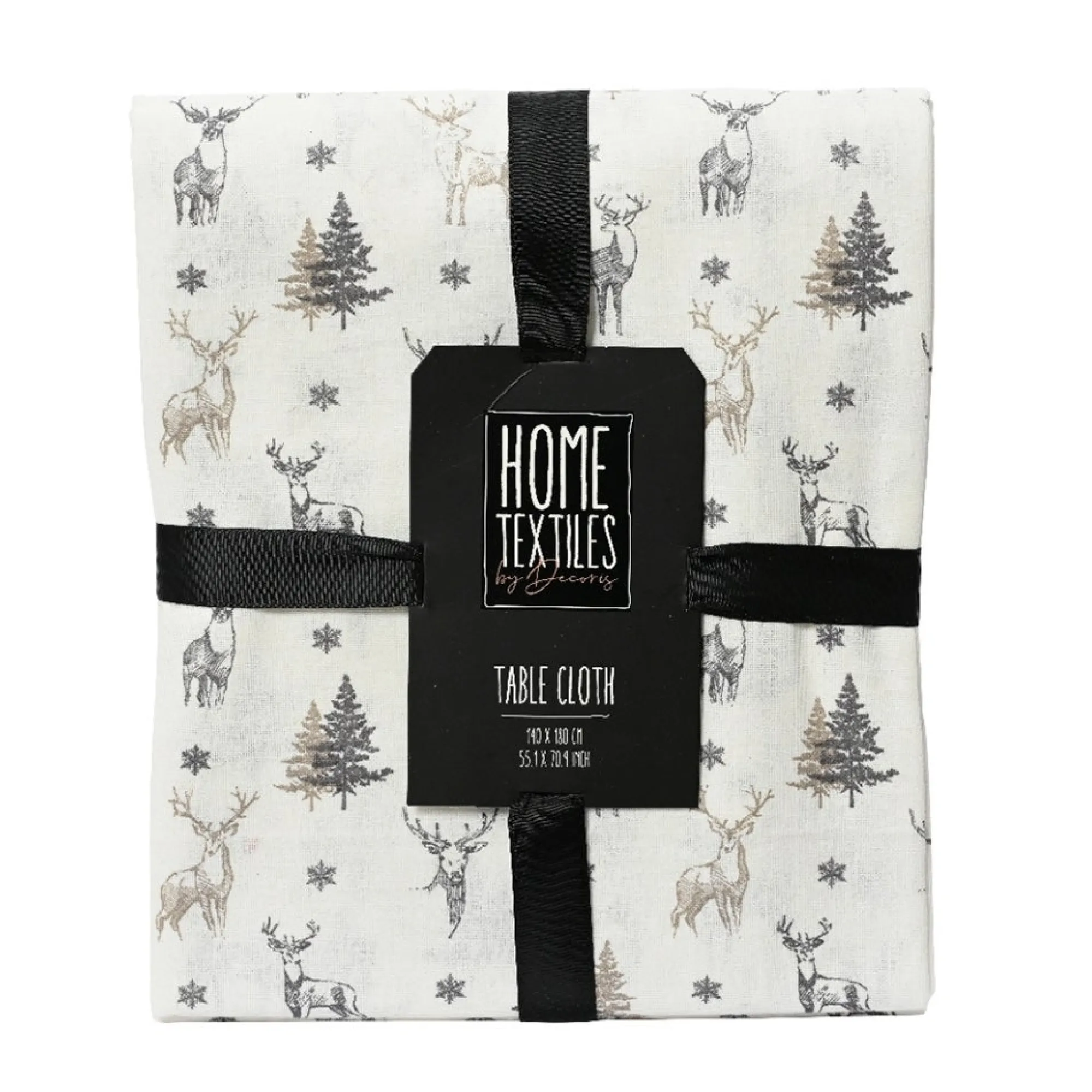 Decoris Kerstdecoratie>Tafelkleed 180 x 140 cm zand