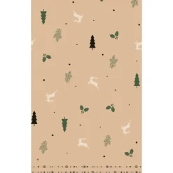 Duni Kerstdecoratie>Tafelkleed cel 138 x 220 cm Natural Yuletid