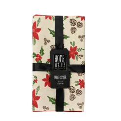 Decoris Kerstdecoratie>Tafelloper 150 x 30 cm rood wit