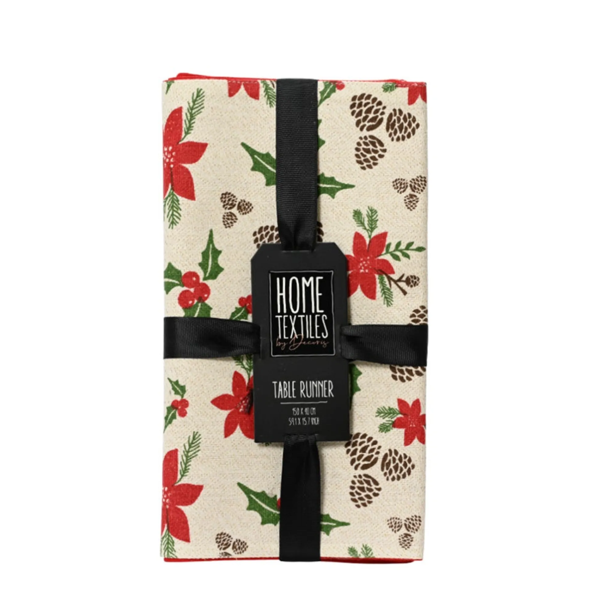 Decoris Kerstdecoratie>Tafelloper 150 x 30 cm rood wit