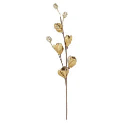 Kerstdecoratie|Kunstplanten En Kunstbloemen>Tak Magnolia 89cm winter lux goud