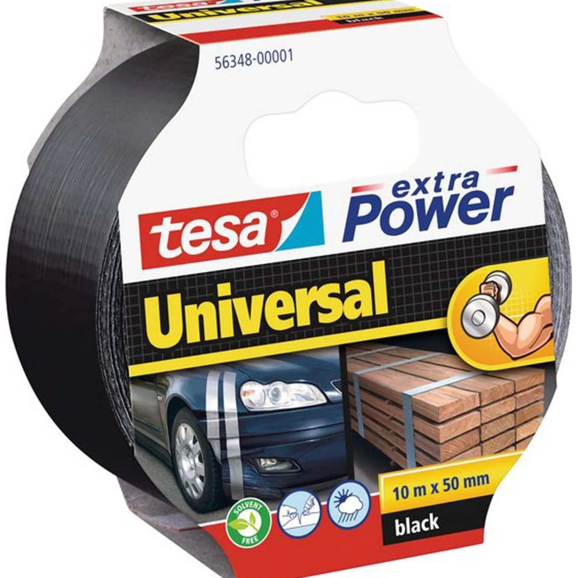 Tesa Bouw>Tape Power uni 50mmx10M zwart