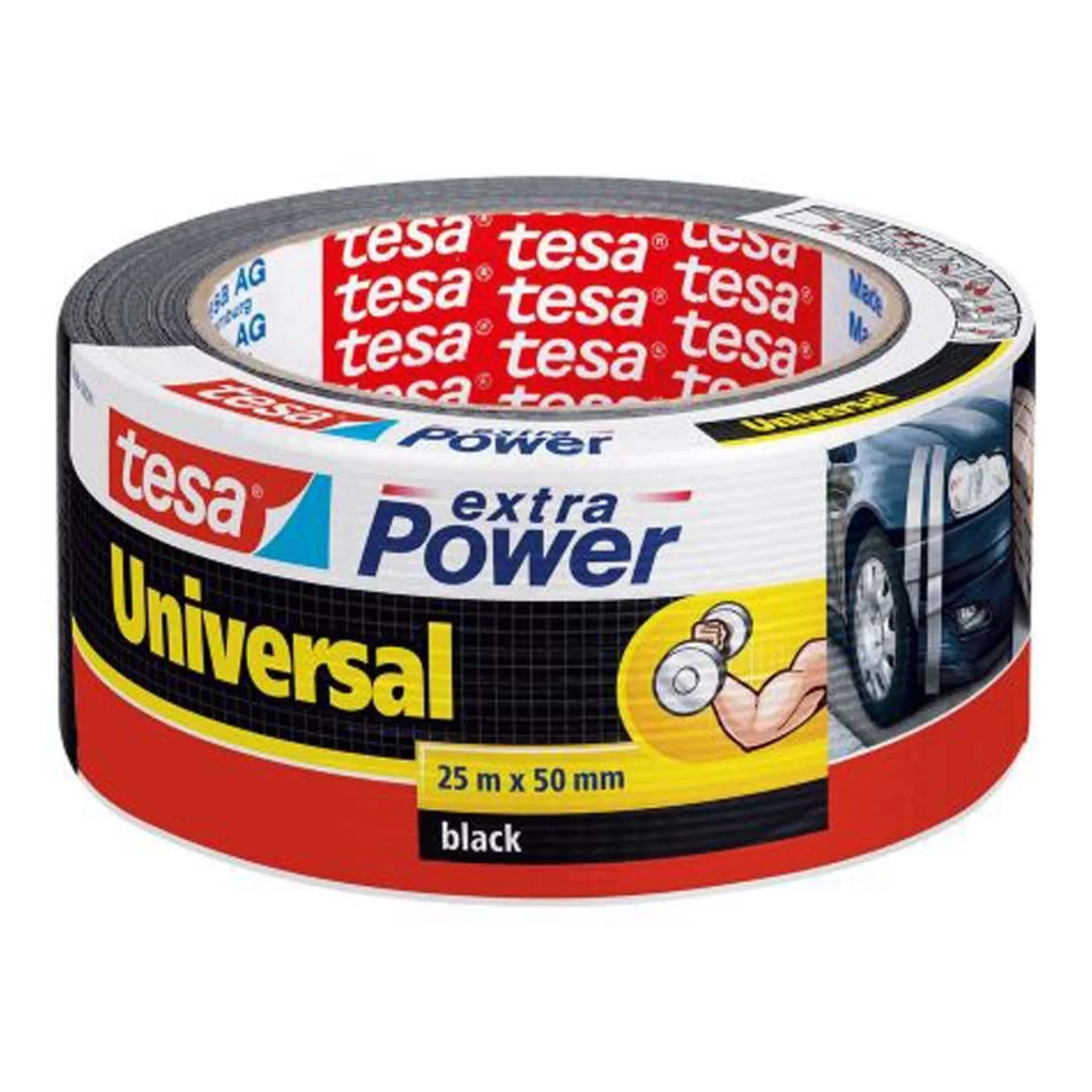 Tesa Bouw>Tape Power uni 50mmx25M zwart