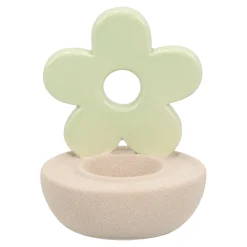 Van Cranenbroek Pasen|Kaarsen>Theelichthouder bloem groen 12cm