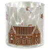 Kerstdecoratie>Theelichthouder gingerbread-huis